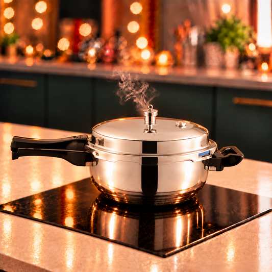 Vinod Platinum Triply Deep Pan Pressure Cooker (Induction Friendly)