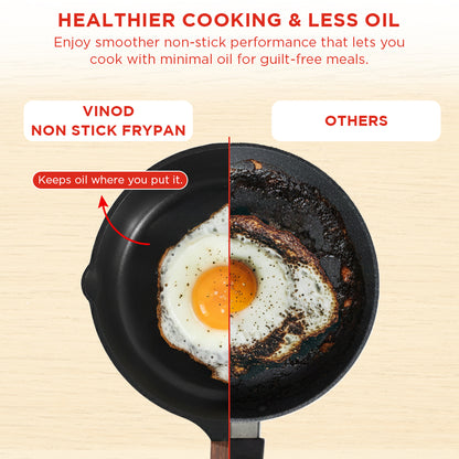 Vinod Di Casa Frypan - Metal Spoon Safe Scratch Resistant Non-Stick | Vinod Cookware