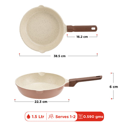 Vinod Ceravit Frypan 24cm - Size and Dimension Reference Chart | Vinod Cookware