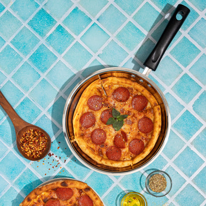 Vinod Stainless Steel Frypan 20cm 22cm 24cm with and without Glass Lid - Induction Friendly | Vinod Cookware