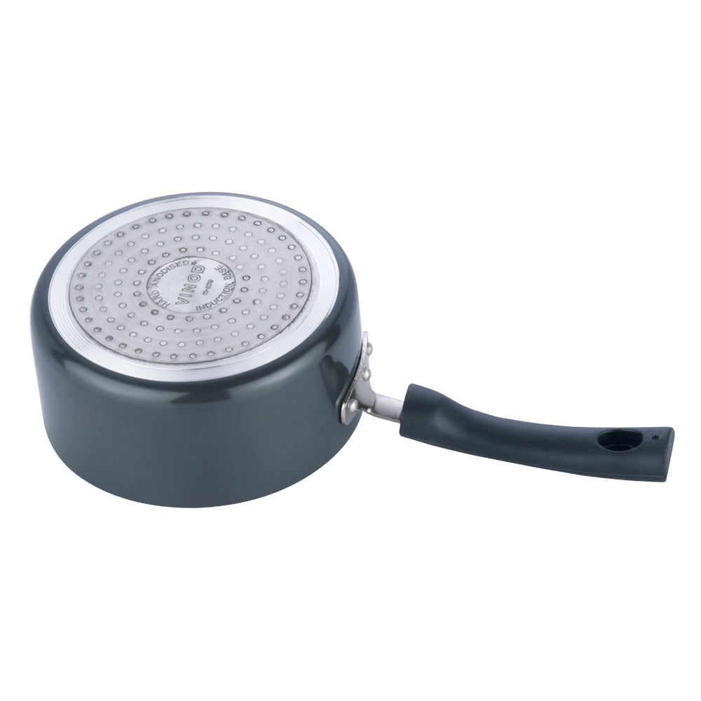 Vinod Hard Anodised Saucepan Induction Base Detail | Vinod Cookware India