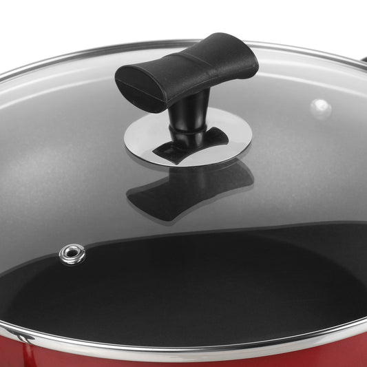 Vinod Popular Non-Stick Kadai - Glass Lid with Easy Lift Handle | Vinod Cookware