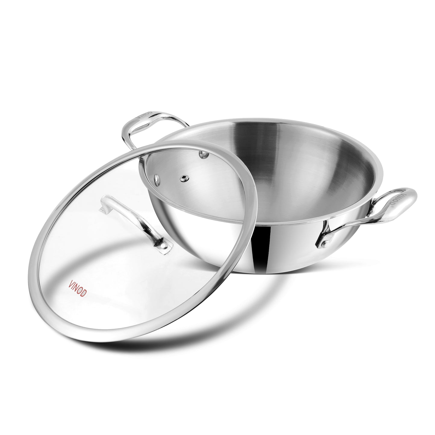 Vinod Platinum Triply Extra Deep Kadai with Lid - Feature View 2 | Vinod Cookware India