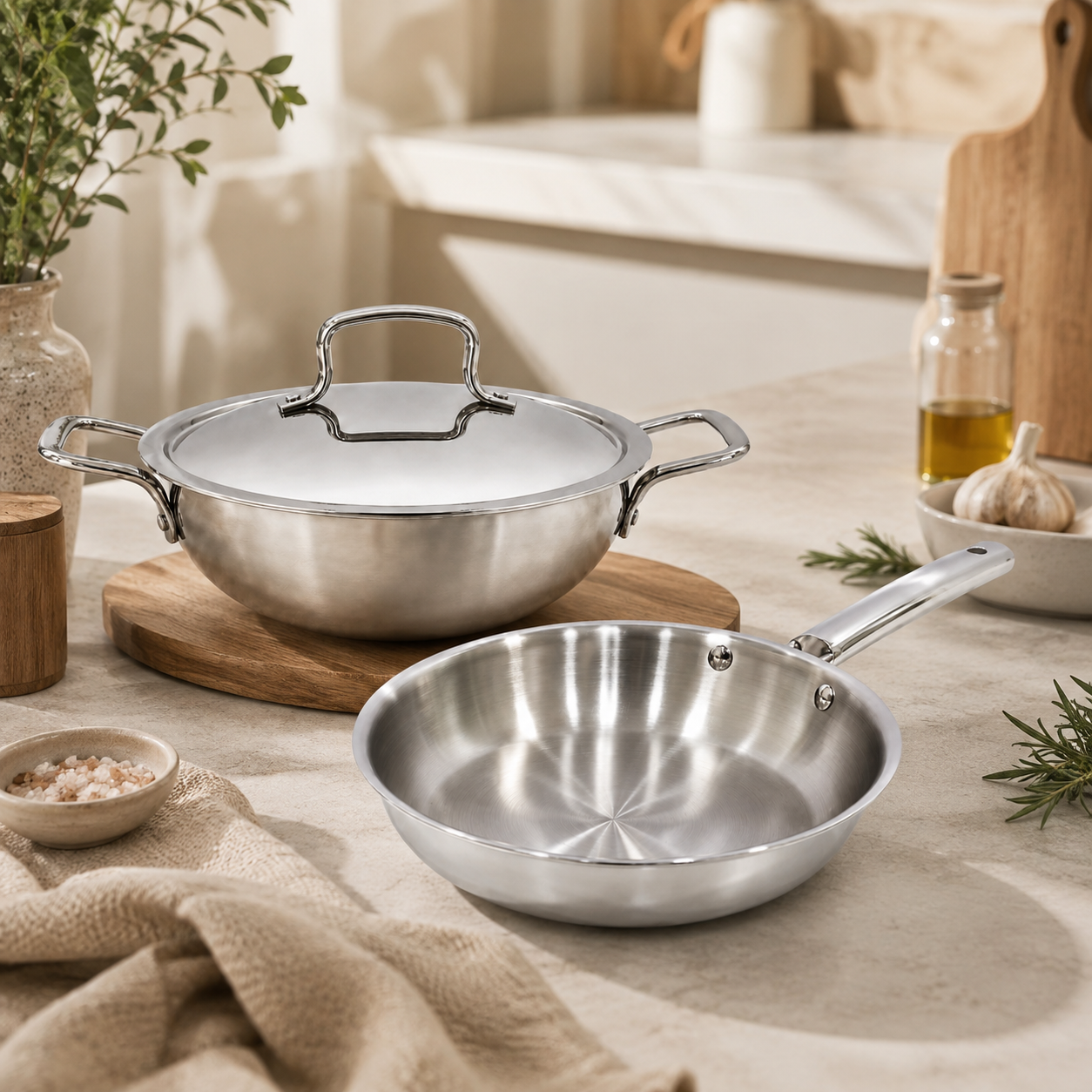 Vinod Grandior Triply Sets - (Induction Friendly)