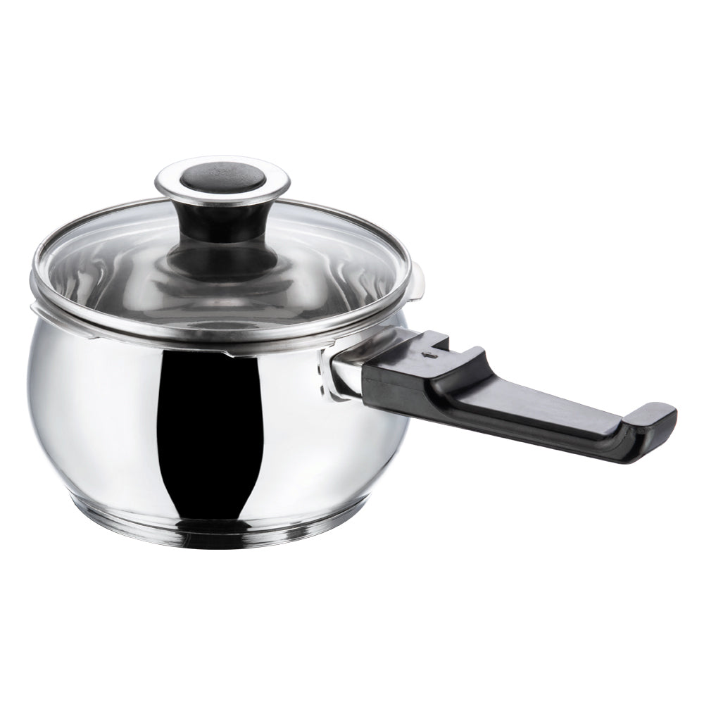 Vinod Splendid Plus Pressure Cooker - Handi Shape Body with Toughened Glass Lid, Elegant Design for Modern Kitchen | Vinod Cookware India