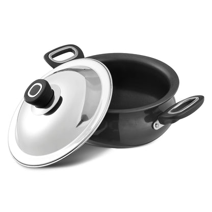 Handi with Lid | Vinod Hanos Handi | Premium Stainless Steel Handi | Induction Base Handi | Heavy Gauge Cookware | Multipurpose Cooking Handi | Stylish Kitchen Handi | Durable Stainless Steel Pot