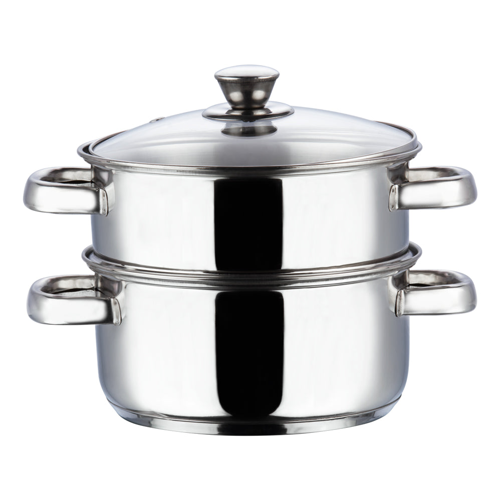 Vinod Stainless Steel 2 Tier Steamer with Lid (Induction Friendly)