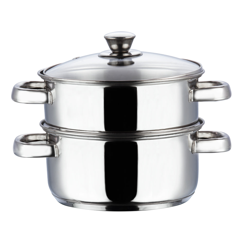 Vinod 2 Tier Steamer - High Quality AISI 202 Stainless Steel Construction | Vinod Cookware