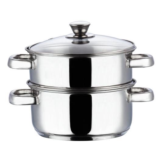 Vinod 2 Tier Steamer - High Quality AISI 202 Stainless Steel Construction | Vinod Cookware