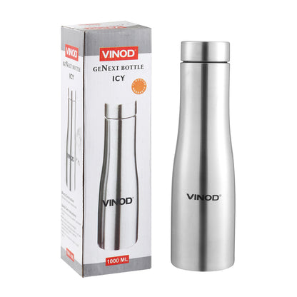 Vinod Icy Bottle - Side Profile Steel Bottle | Vinod Cookware India