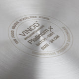 Vinod Platinum Triply Stainless Steel SAS Pro Fry Pan (Induction Friendly)
