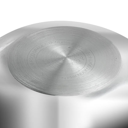 Vinod Platinum Triply Stainless Steel Deep Frypan - Induction Safe Base | Vinod Cookware India