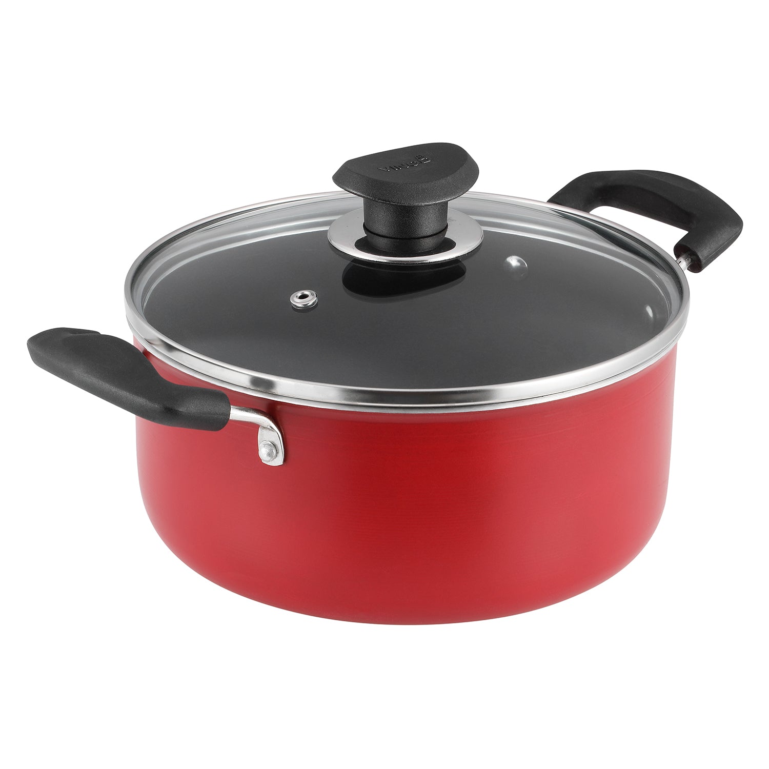 Vinod Zest Non Stick Saucepot with Glass Lid 20cm - Induction Friendly, buy online India
