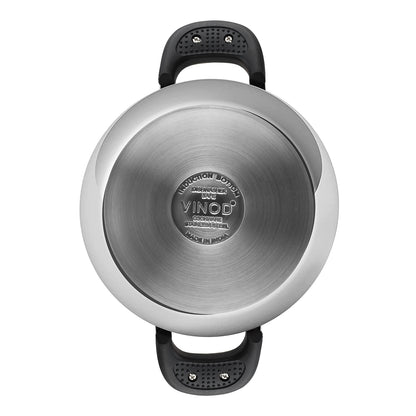 Vinod Stainless Steel Durban Handi - Induction Safe Stockpot with Glass Lid, Dishwasher Safe, Long Lasting Premium Build | Vinod Cookware India