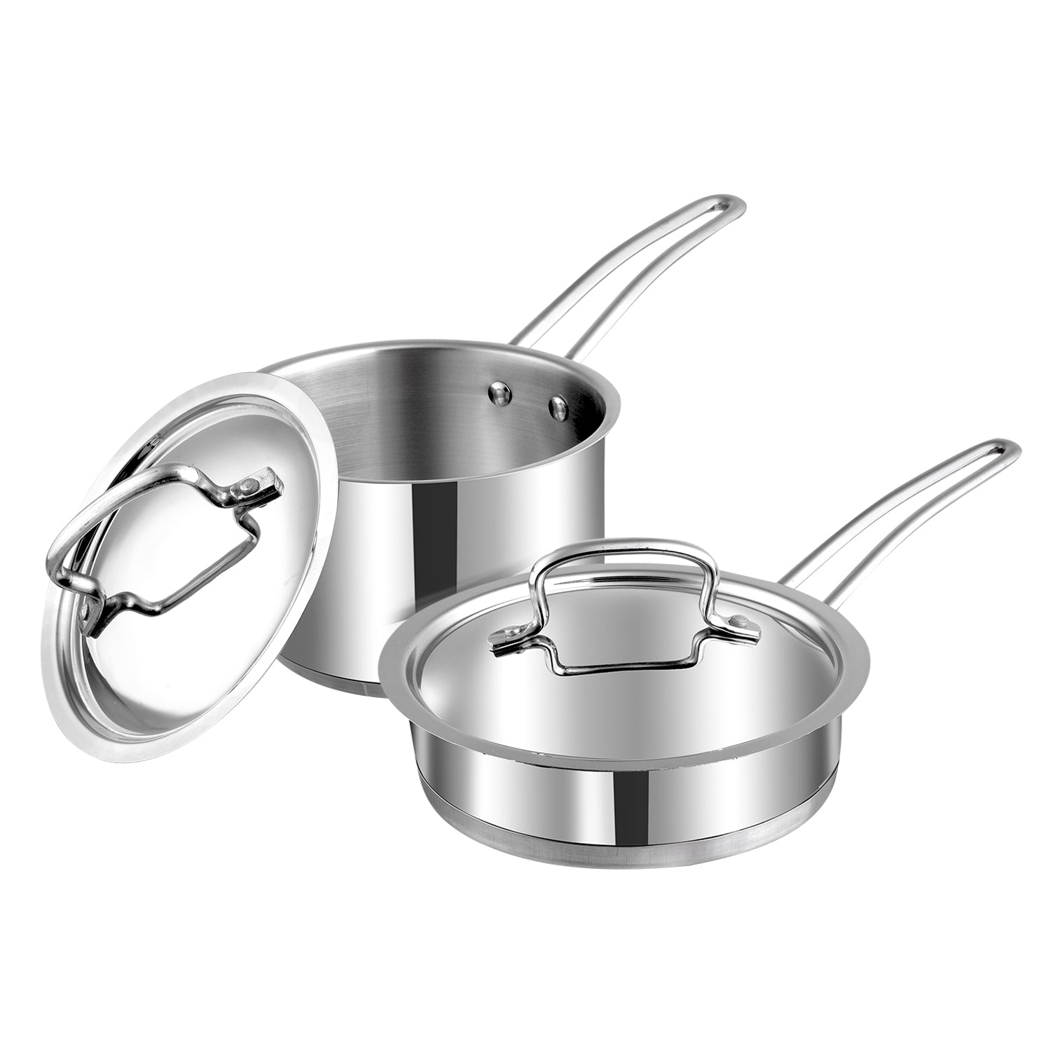 Vinod Classique Deluxe Set - Induction Safe Frypan and Saucepan Combo | Vinod Cookware