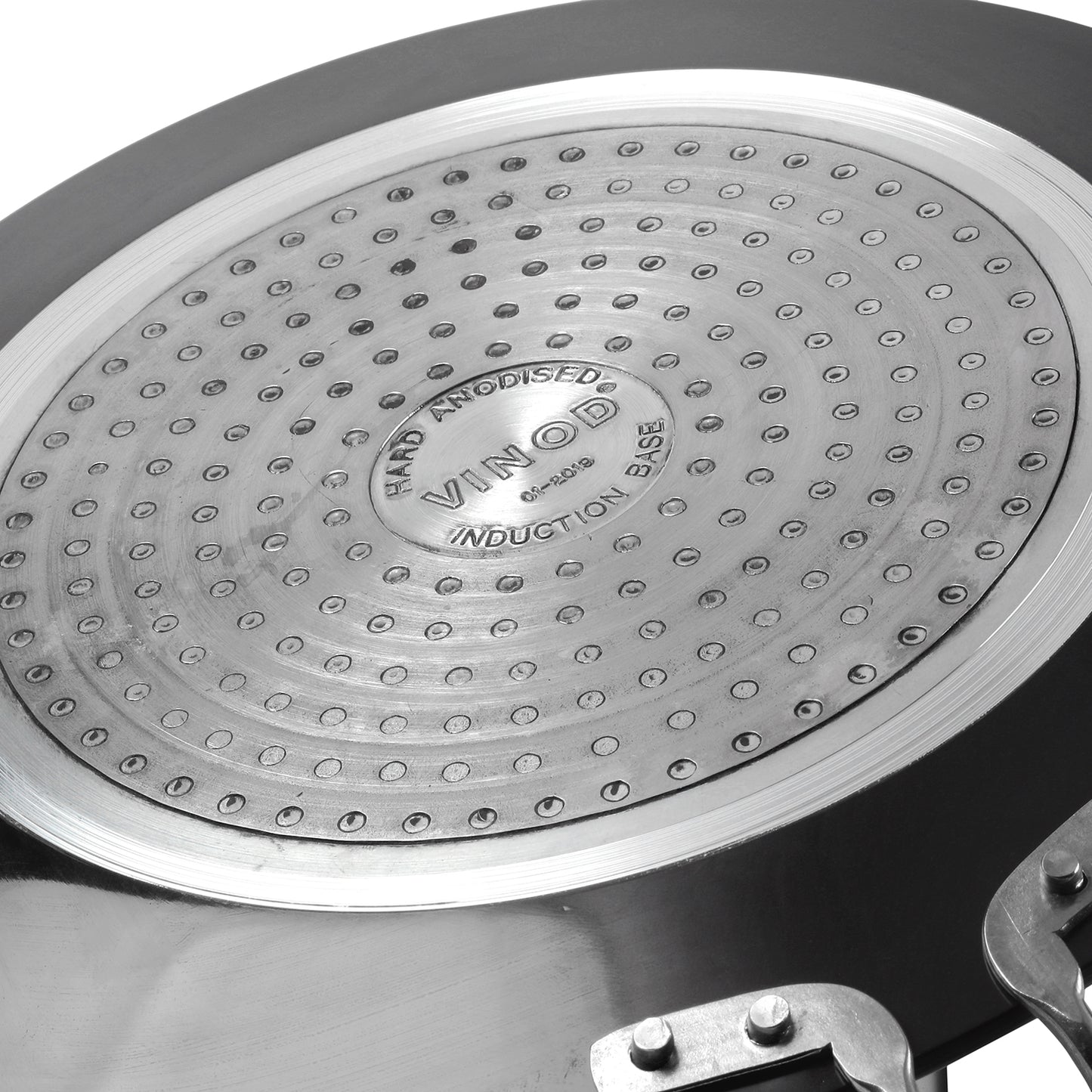 Vinod Hard Anodised Tawa Induction Safe - Base View | Vinod Cookware India