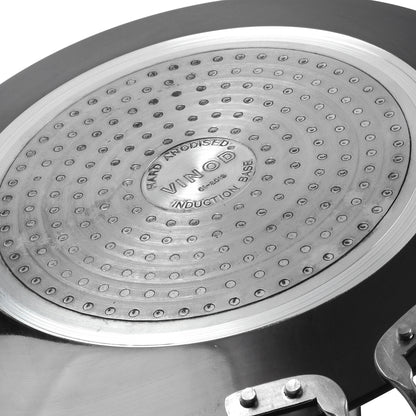 Vinod Hard Anodised Tawa Induction Safe - Base View | Vinod Cookware India