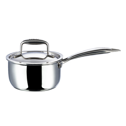 Vinod Platinum Triply Stainless Steel Saucepan - Induction Safe View | Vinod Cookware India