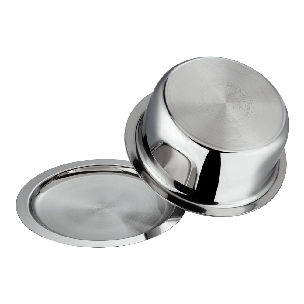 Vinod Platinum Triply Stainless Steel Tope with Lid Induction Friendly | Vinod Cookware India