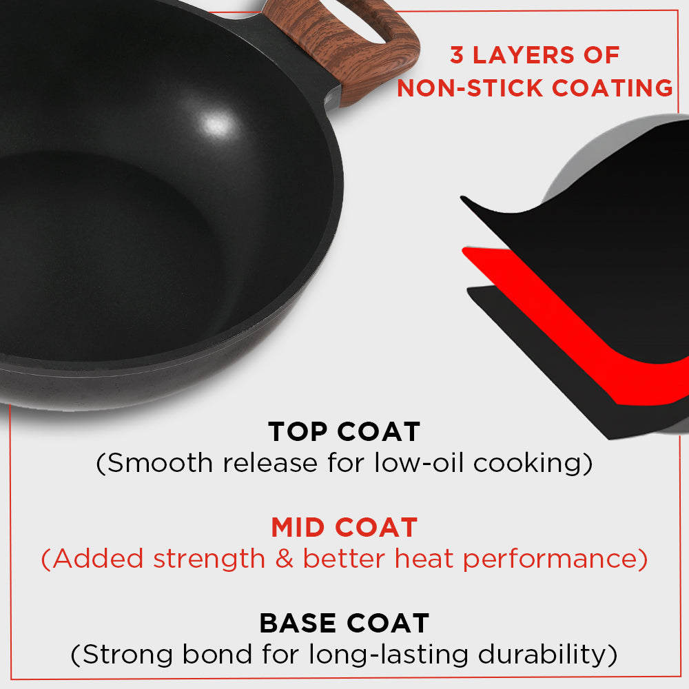 Vinod Di Casa Deep Kadai - All Three Sizes Stir Fry Deep Fry Biryani | Vinod Cookware