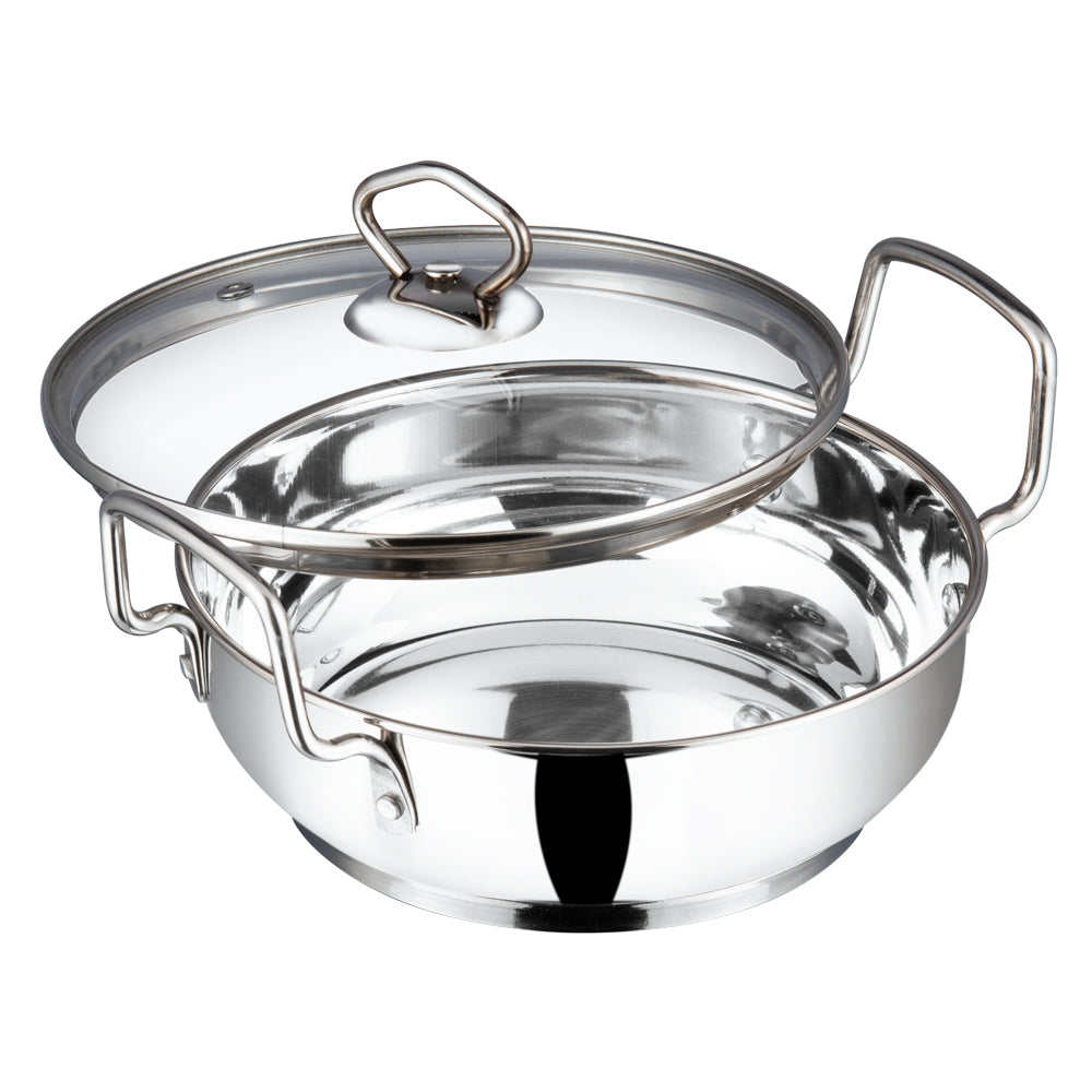 Vinod Kadai with Glass Lid - Even Heat Distribution Induction Ready Cookware | Vinod Cookware
