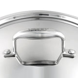 Vinod Platinum Triply Stainless Steel Kadai with Lid (Induction Friendly)