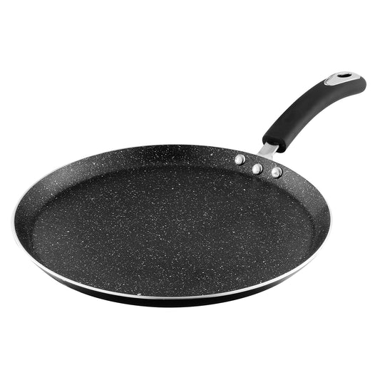 Marlibo Nonstick Dosa Tawa with a wide cooking surface and ergonomic handle, ideal for making dosas, rotis, and pancakes.