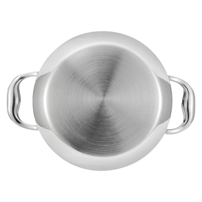 Mirror Finish Stainless Steel, Food Grade Stainless Steel, Tri-Ply Technology, Faster Cooking Performance, Long Lasting Cookware, Hygienic Cooking Pot, Corrosion Resistant Steel, Non Reactive Cookware, Gas Stove Compatible, Induction Stove Compatible, Stylish Kitchen Cookware,