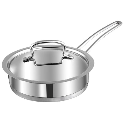 Vinod Classique Deluxe Set - Mirror Finish Frypan with Stainless Steel Lid | Vinod Cookware