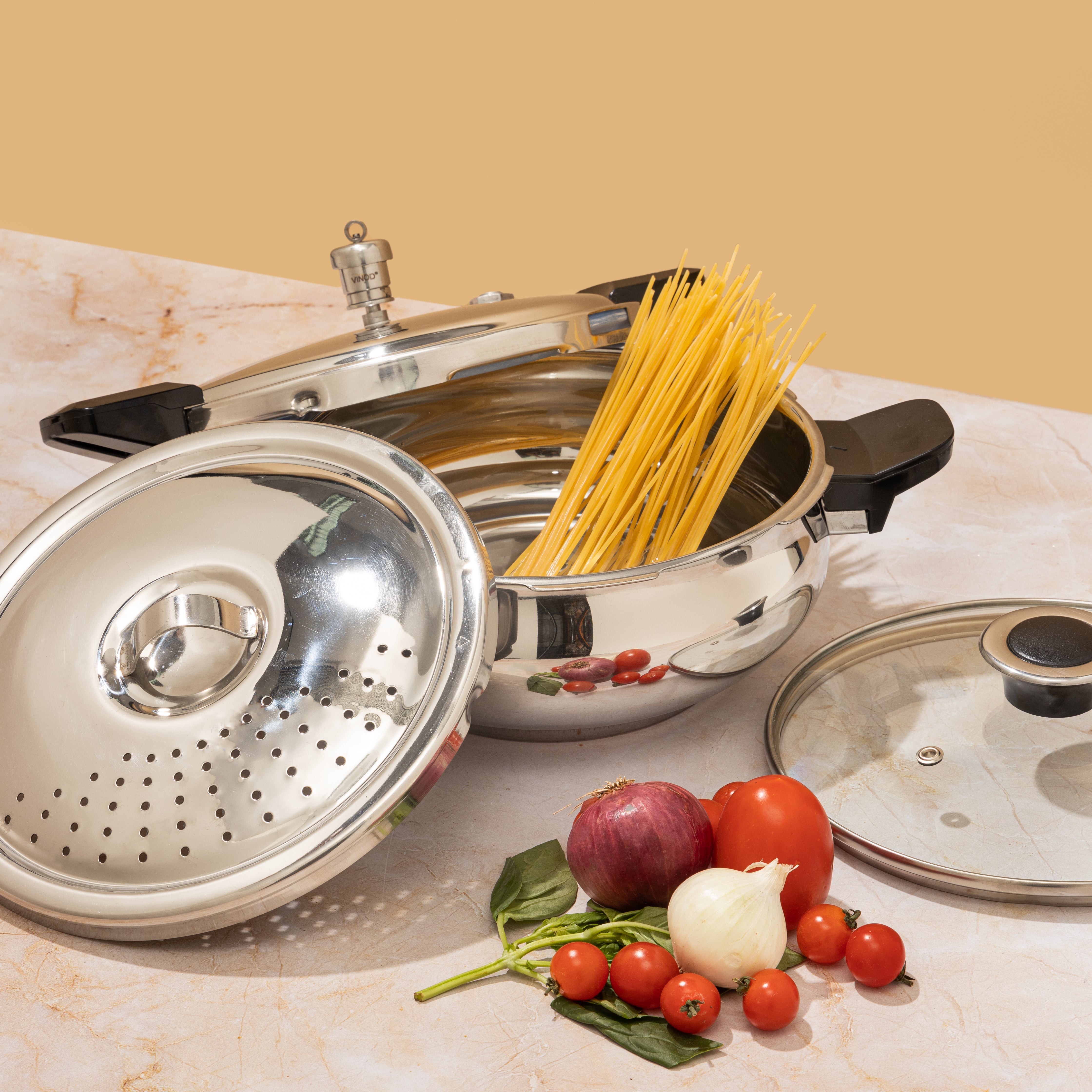 Vinod 18/8 Stainless Steel Magic Pressure Cooker – Vinod Cookware India  Pvt. Ltd.