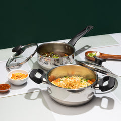 Napoli 2pc Set Saucepan1.5 Litre 16 cm & Saucepot 2.2 litre 18 cm
