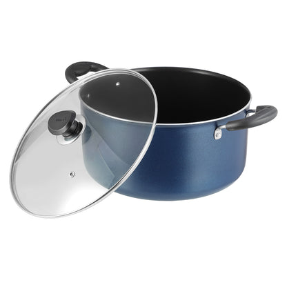 Vinod Zest Non Stick Saucepot - With Glass Lid View | Vinod Cookware India
