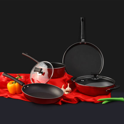 Vinod Popular Non-Stick Cookware Set 3pc 4pc - Kadai Frypan Dosa Tawa Induction Friendly | Vinod Cookware