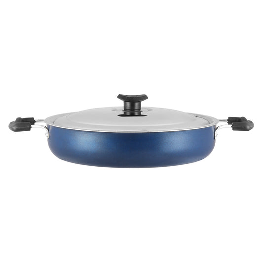 Vinod Zest Non Stick Deep Fry Pan - Side View | Vinod Cookware India