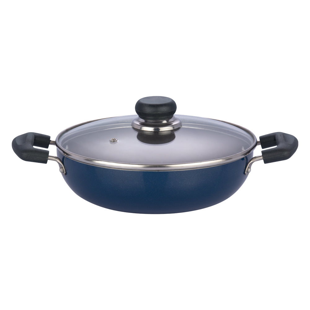 Vinod Zest Non Stick Kadai - With Glass Lid 