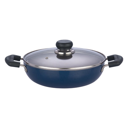 Vinod Zest Non Stick Kadai - With Glass Lid 