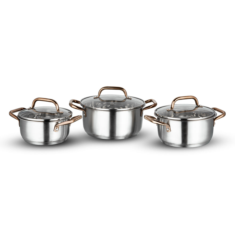 Vinod Oxford Stainless Steel Saucepot Set - Main Product | Vinod Cookware India