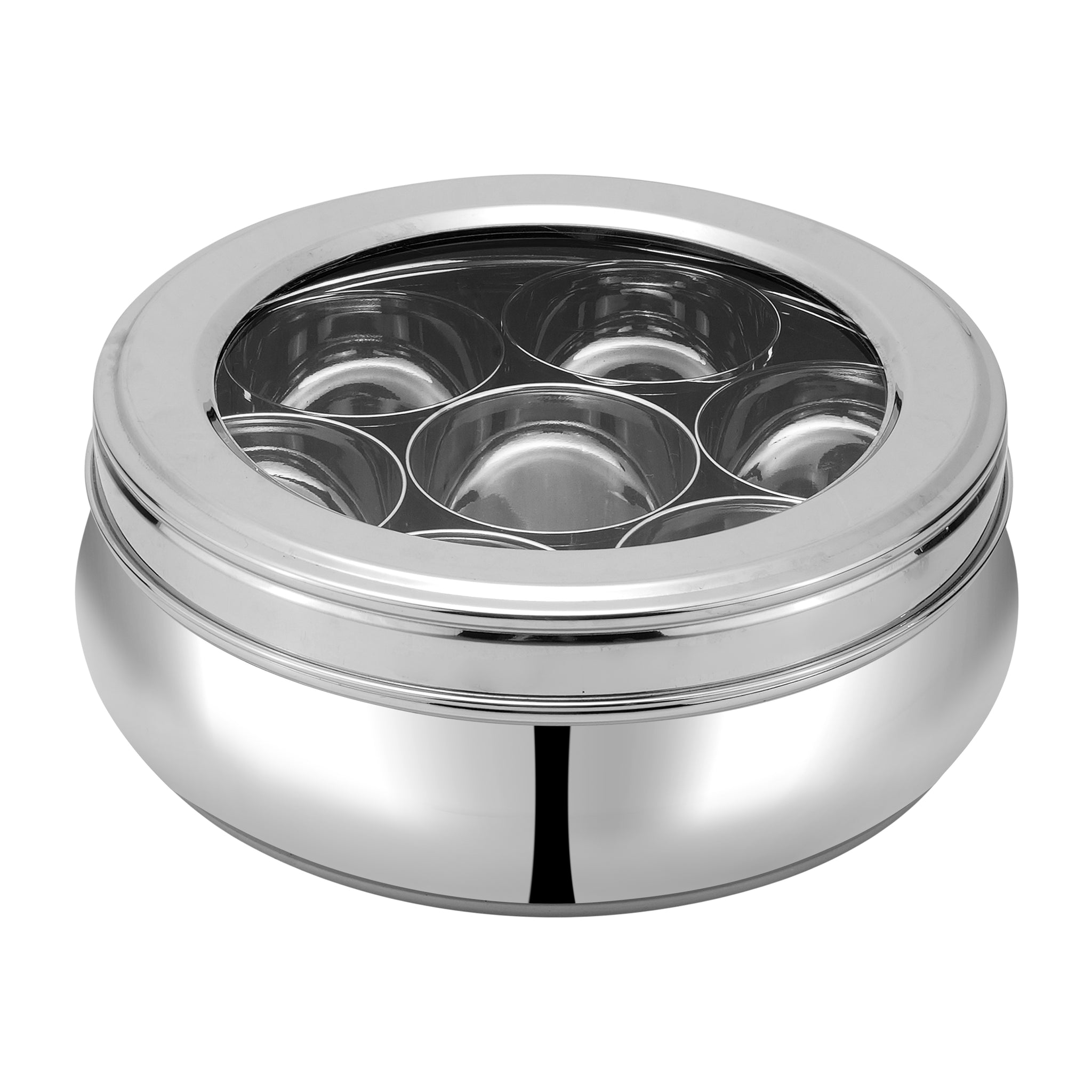 Kraft Stainless Steel Belly shape Masala Dabba
