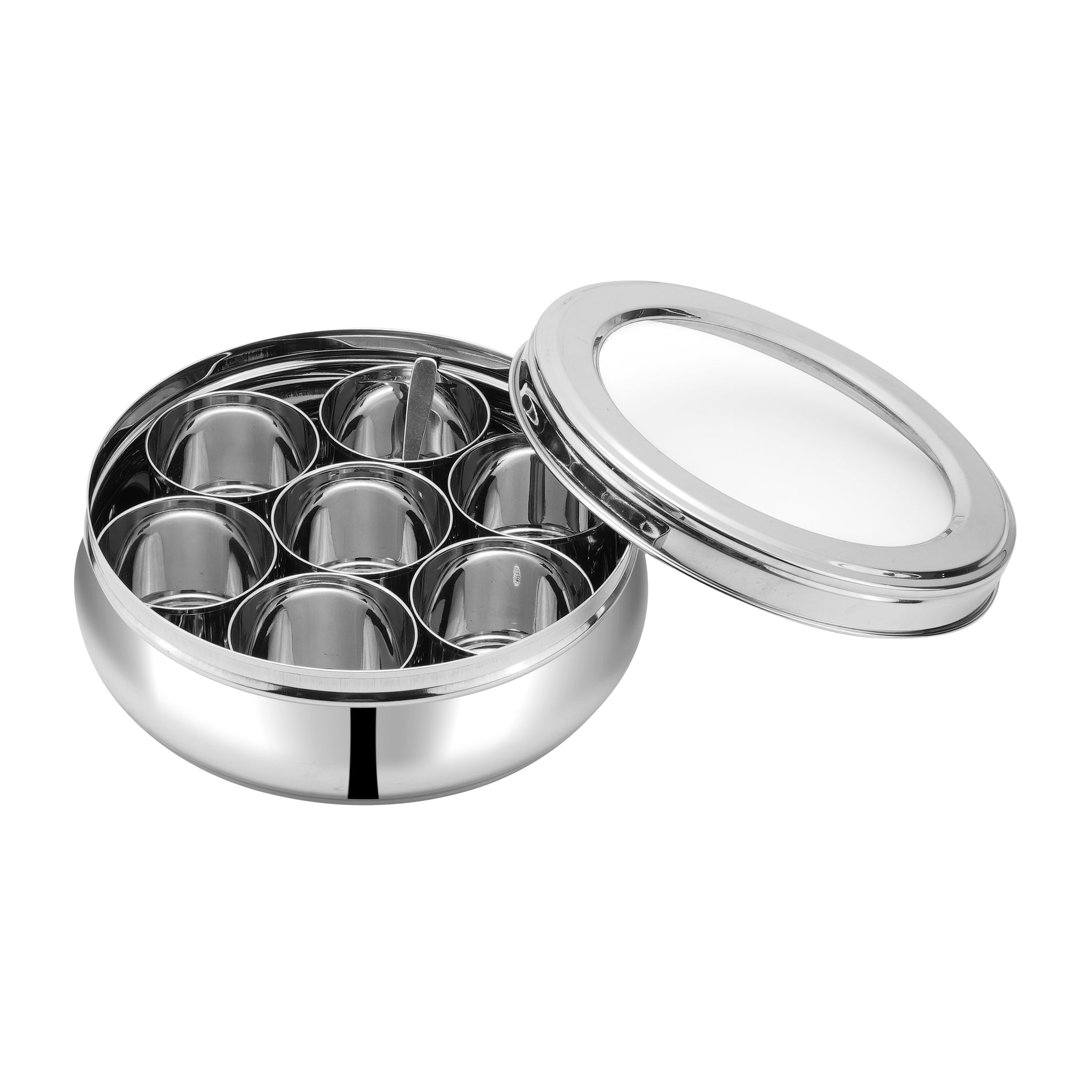 Kraft Stainless Steel Belly shape Masala Dabba
