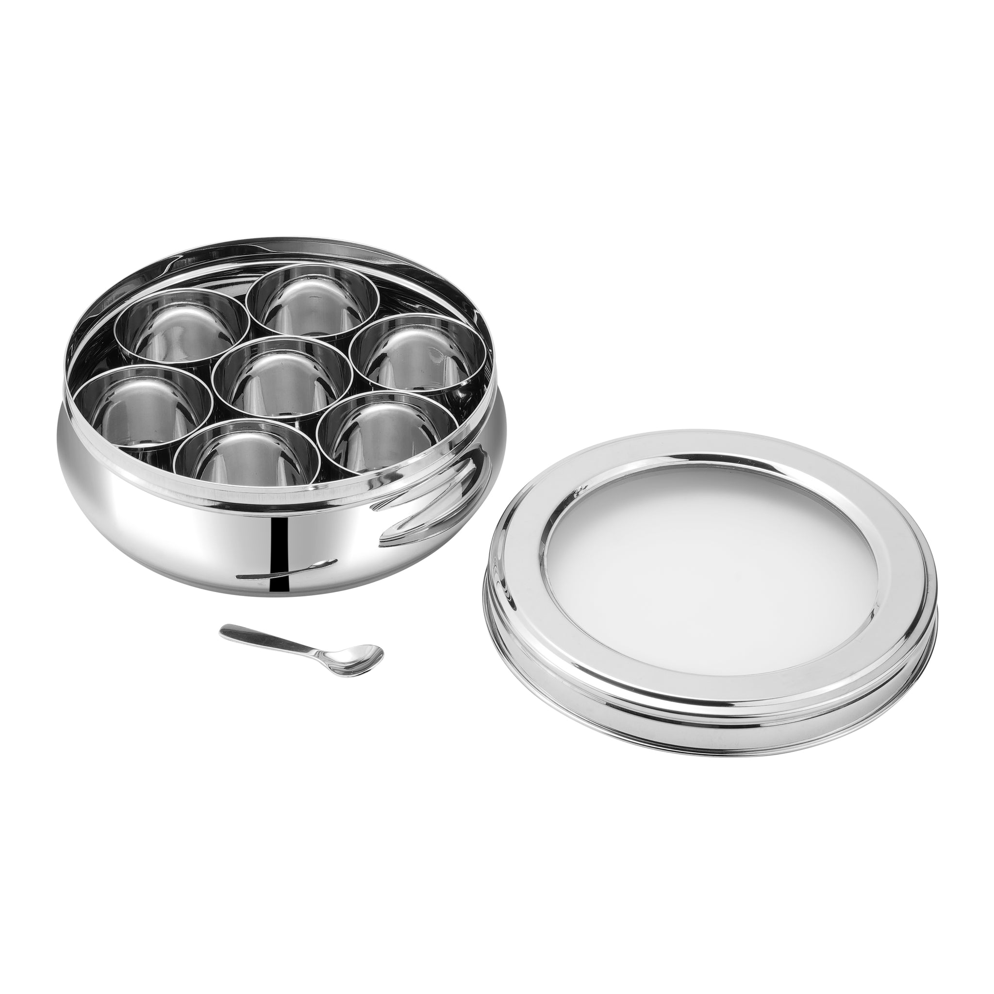 Kraft Stainless Steel Belly shape Masala Dabba