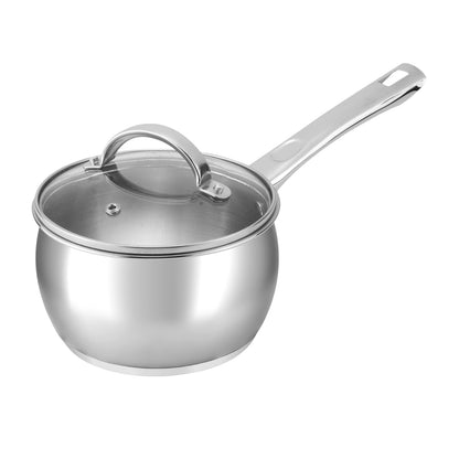 Vinod Letten Set - 3pc Saucepan Saucepot and Kadai with Glass Lids | Vinod Cookware