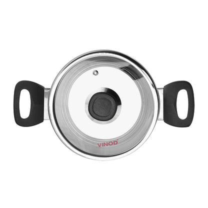 Vinod Trevi Saucepot - Belly Shape Design for Easy Stirring and Serving | Vinod Cookware