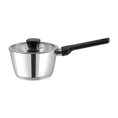 Vinod Trevi Stainless Steel Saucepan - Flared Edge for Drip-Free Pouring | Vinod Cookware