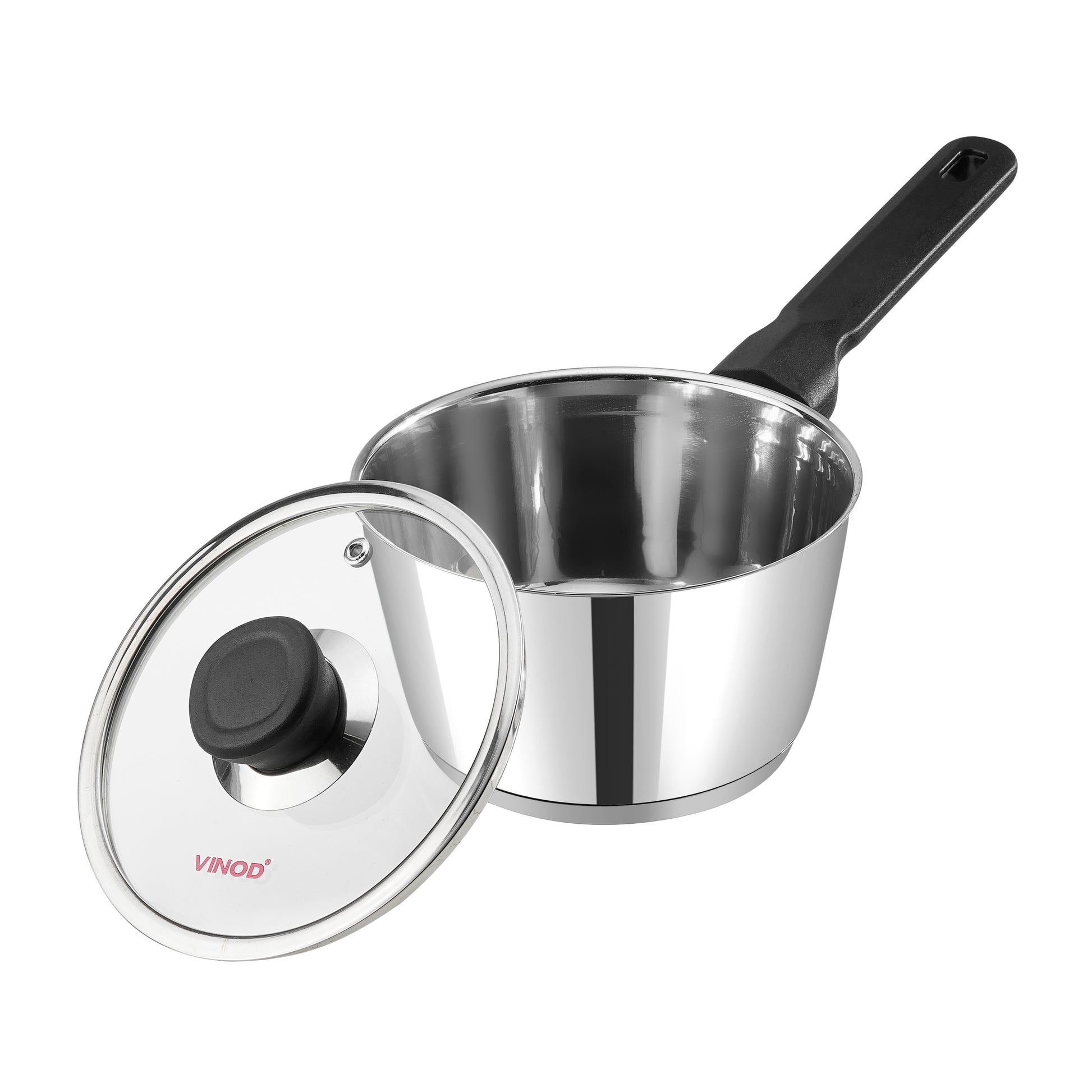 Vinod Trevi Saucepan - Riveted Bakelite Handle for Firm Ergonomic Grip | Vinod Cookware