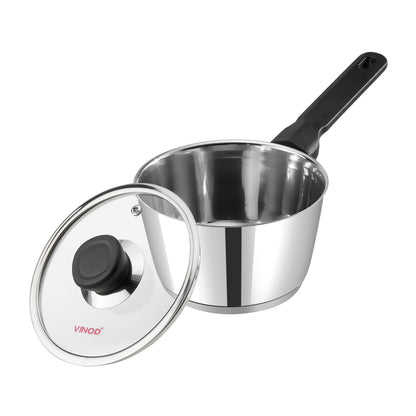 Vinod Trevi Saucepan - Riveted Bakelite Handle for Firm Ergonomic Grip | Vinod Cookware