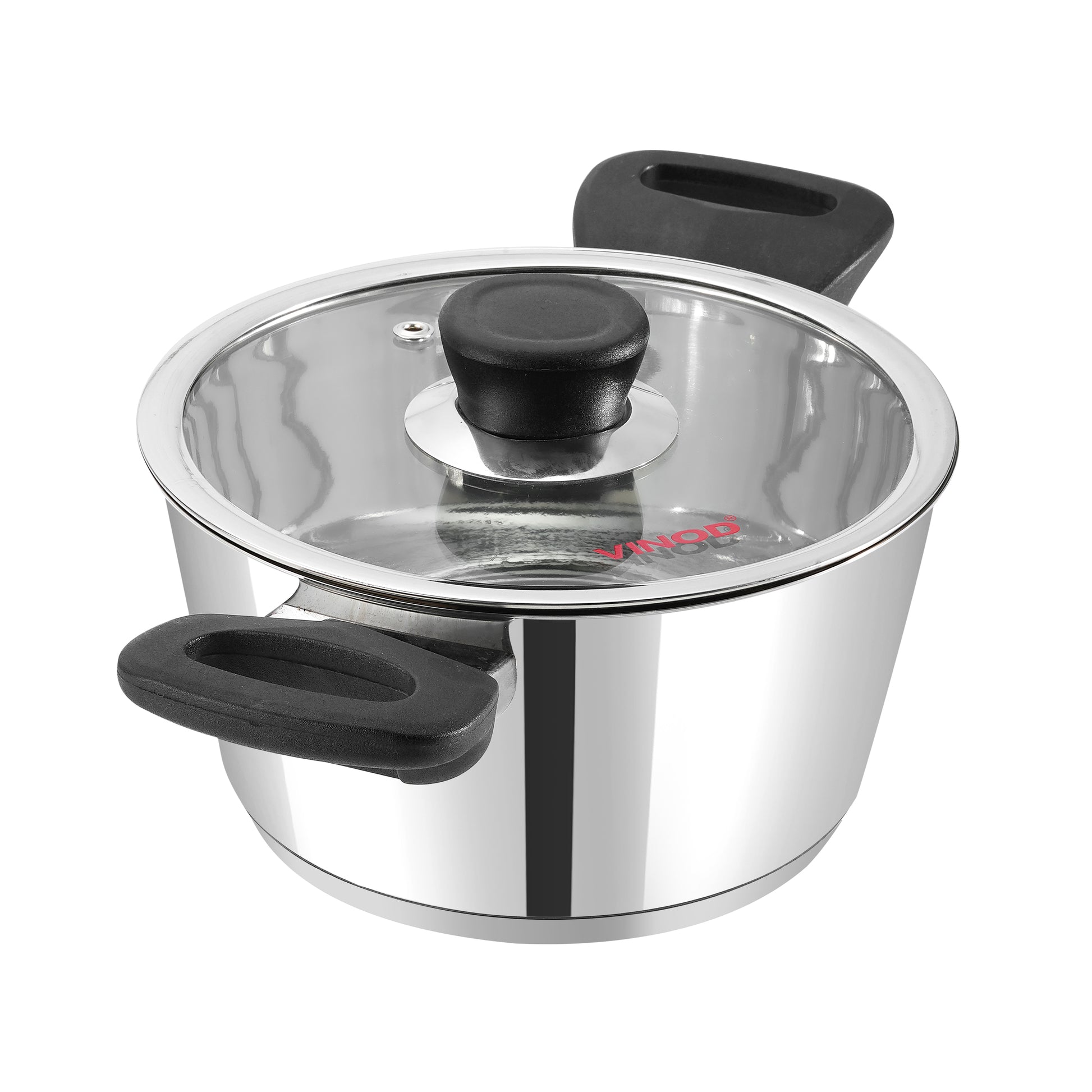 Vinod Trevi Stainless Steel Saucepot - Flared Edge for Drip-Free Pouring | Vinod Cookware
