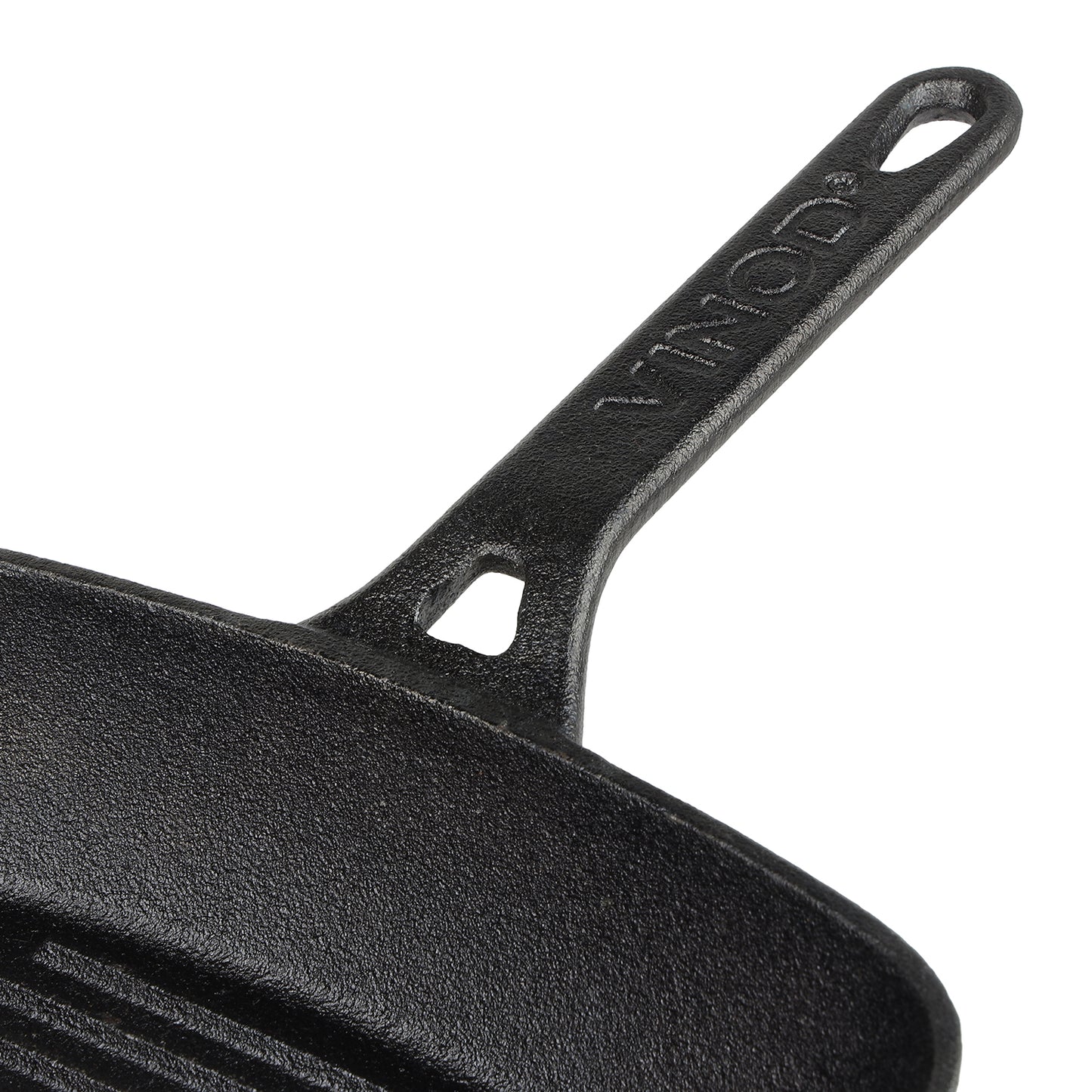 Vinod Legacy Pre-Seasoned Cast Iron Square Griddle - Easy Lift Handle | Vinod Cookware India