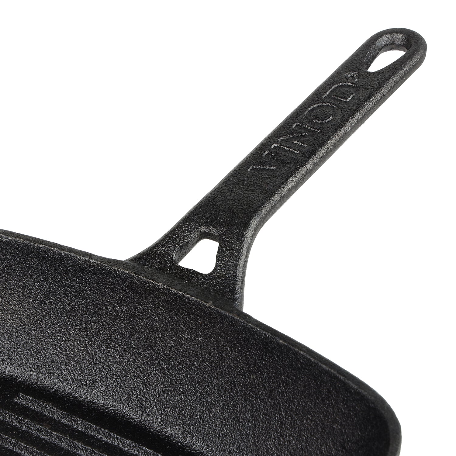 Vinod Legacy Pre-Seasoned Cast Iron Square Griddle - Easy Lift Handle | Vinod Cookware India