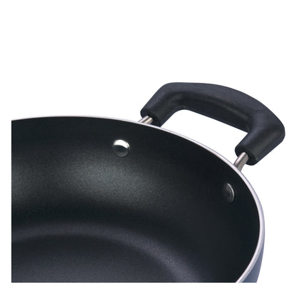 Vinod Zest Non Stick Kadai - Comfortable Grip Heat Resistant Handle | Vinod Cookware India