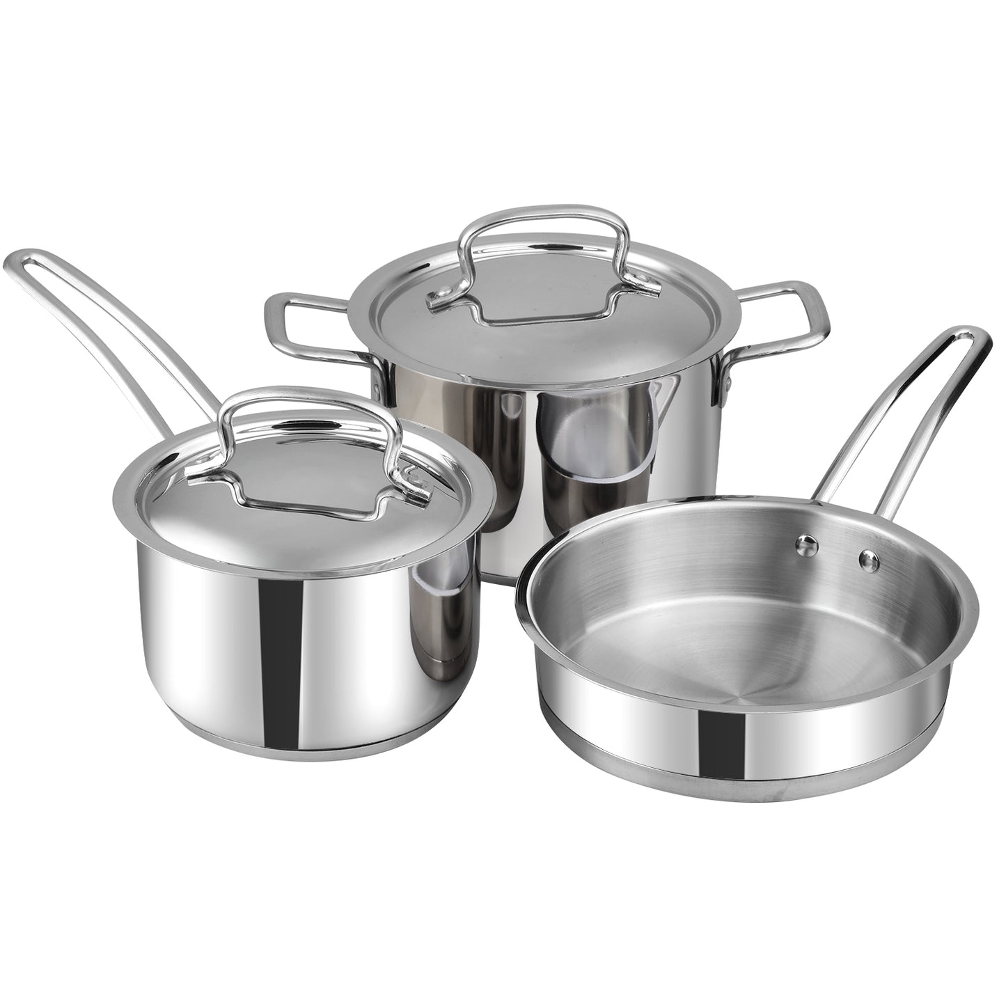 Vinod Classique Deluxe Set - Stay Cool Riveted Handles Detail | Vinod Cookware